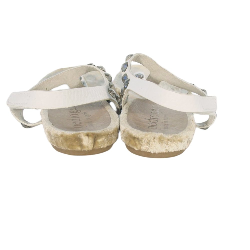 PEDRO GARCIA Judith $595 Swarovski Crystal T-Strap Sandals Cervo/White 39/9 - Picture 4 of 8